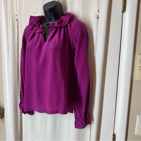 Vintage La Rita Ruffled Silk Blouse - Picture 2 of 6